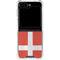 Denmark Flag Distressed Galaxy Z Flip5 5G Clear Case